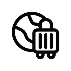 tourist line icon. Clean and minimalist vector icon for websites, mobile apps, presentations, and logos. Fully scalable and customizable for any project.