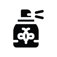 mosquito repellent glyph icon. Strong and solid vector icon for websites, mobile interfaces, presentations, and visual branding. High quality and easy to edit.