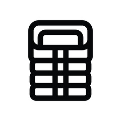 sleeping bag line icon. Clean and minimalist vector icon for websites, mobile apps, presentations, and logos. Fully scalable and customizable for any project.