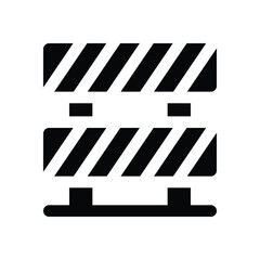 barrier glyph icon. Strong and solid vector icon for websites, mobile interfaces, presentations, and visual branding. High quality and easy to edit.