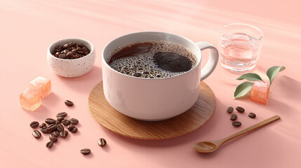 Coffee Elegance with Sugar Cubes