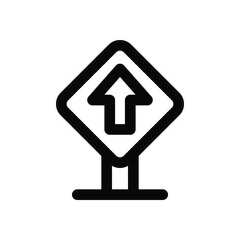 one way line icon. Clean and minimalist vector icon for websites, mobile apps, presentations, and logos. Fully scalable and customizable for any project.