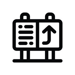 highway line icon. Clean and minimalist vector icon for websites, mobile apps, presentations, and logos. Fully scalable and customizable for any project.
