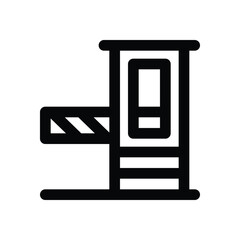 toll road line icon. Clean and minimalist vector icon for websites, mobile apps, presentations, and logos. Fully scalable and customizable for any project.