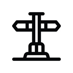 road sign line icon. Clean and minimalist vector icon for websites, mobile apps, presentations, and logos. Fully scalable and customizable for any project.