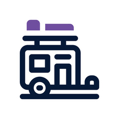 trailer duotone icon. Sleek and modern vector icon for websites, mobile apps, marketing materials, and corporate design. Fully scalable and ready to use.