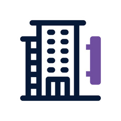 hotel duotone icon. Sleek and modern vector icon for websites, mobile apps, marketing materials, and corporate design. Fully scalable and ready to use.
