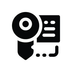 keywording glyph icon. Strong and solid vector icon for websites, mobile interfaces, presentations, and visual branding. High quality and easy to edit.