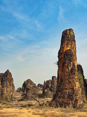 Mushroom rock formations in Burkina faso 