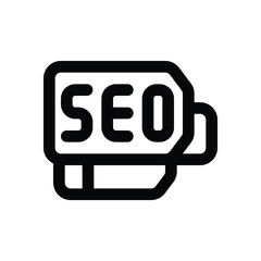 seo line icon. Clean and minimalist vector icon for websites, mobile apps, presentations, and logos. Fully scalable and customizable for any project.