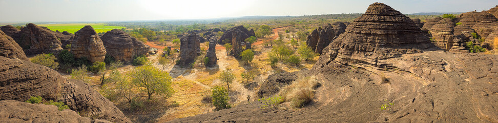 Panorama of the Domes of Fabedougou in Burkina faso 