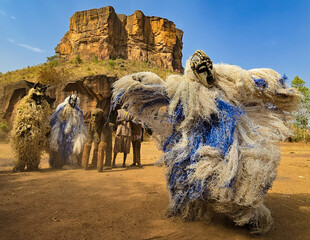 African Spirit dancers in Mali