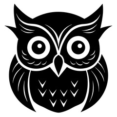 A cute Owl silhouette Vector Illustration