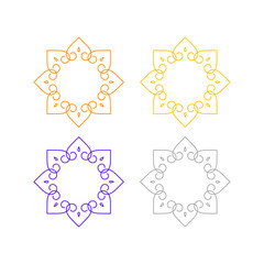 Natural Mandala Ayurveda Resort Sign Symbol Logo
