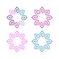 Natural Mandala Ayurveda Resort Sign Symbol Logo
