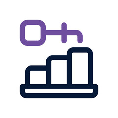 success key duotone icon. Sleek and modern vector icon for websites, mobile apps, marketing materials, and corporate design. Fully scalable and ready to use.