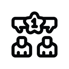 rating line icon. Clean and minimalist vector icon for websites, mobile apps, presentations, and logos. Fully scalable and customizable for any project.