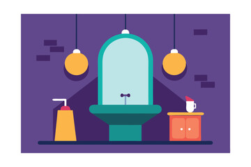 Modern Bathroom Design Elegant Sink, Mirror, and Lighting