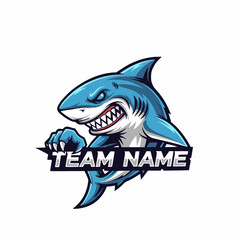 Fearsome Shark E-sports Team Mascot Logo Vector Design Gaming Character and Aggressive Mascot for Sports Team Identity