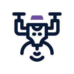 drone duotone icon. Sleek and modern vector icon for websites, mobile apps, marketing materials, and corporate design. Fully scalable and ready to use.