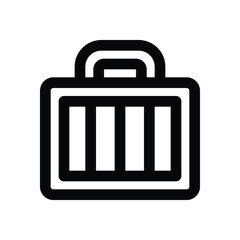 suitcase line icon. Clean and minimalist vector icon for websites, mobile apps, presentations, and logos. Fully scalable and customizable for any project.