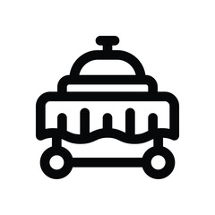 room service line icon. Clean and minimalist vector icon for websites, mobile apps, presentations, and logos. Fully scalable and customizable for any project.