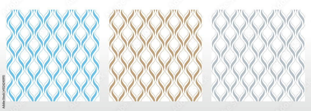 Leinwandbilder Set of abstract geometric patterns. Seamless vector backgrounds. Colored ornaments Graphic modern patterns Simple lattice graphic design