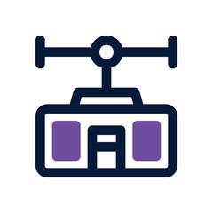 sky lift duotone icon. Sleek and modern vector icon for websites, mobile apps, marketing materials, and corporate design. Fully scalable and ready to use.