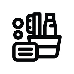 toiletry line icon. Clean and minimalist vector icon for websites, mobile apps, presentations, and logos. Fully scalable and customizable for any project.