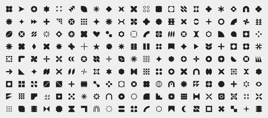 Abstract geometric elements shapes. Memphis design, retro elements for web, vintage, advertisement, commercial banner, poster, leaflet, billboard, sale. Collection trendy halftone vector.