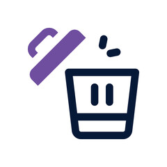 bin duotone icon. Sleek and modern vector icon for websites, mobile apps, marketing materials, and corporate design. Fully scalable and ready to use.