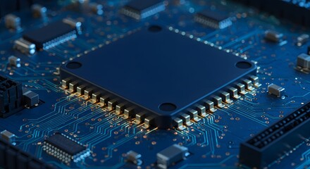 Electronic Chip on Circuit Board