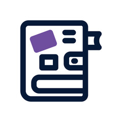 notebook duotone icon. Sleek and modern vector icon for websites, mobile apps, marketing materials, and corporate design. Fully scalable and ready to use.