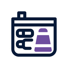travel kit duotone icon. Sleek and modern vector icon for websites, mobile apps, marketing materials, and corporate design. Fully scalable and ready to use.