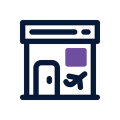 travel agent duotone icon. Sleek and modern vector icon for websites, mobile apps, marketing materials, and corporate design. Fully scalable and ready to use.