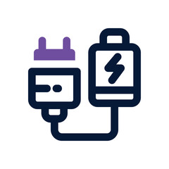 charger duotone icon. Sleek and modern vector icon for websites, mobile apps, marketing materials, and corporate design. Fully scalable and ready to use.