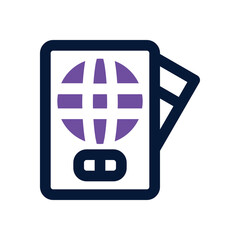 passport duotone icon. Sleek and modern vector icon for websites, mobile apps, marketing materials, and corporate design. Fully scalable and ready to use.