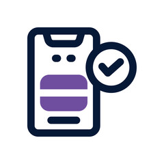 smartphone duotone icon. Sleek and modern vector icon for websites, mobile apps, marketing materials, and corporate design. Fully scalable and ready to use.