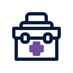 medical kit duotone icon. Sleek and modern vector icon for websites, mobile apps, marketing materials, and corporate design. Fully scalable and ready to use.