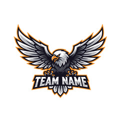 Obraz premium Eagle Mascot Vector Logo Design E-sports Gaming Symbol Animal Emblem Graphic Competition Squadron Fighting Wildlife Bird Character