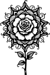 Ornate Gothic Filigree Tattoo Design vector bundle