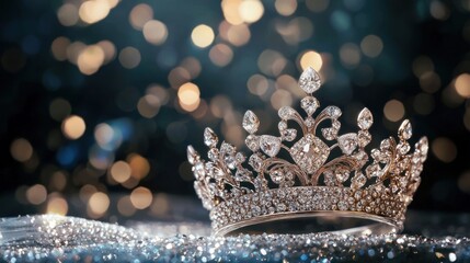 Sparkling Diamond Crown: Regal Majesty and Opulence