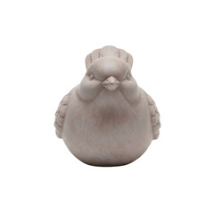 Bird figurine sculpture, isolated on transparent background