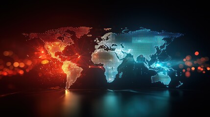 Global Network: A Digital World Map