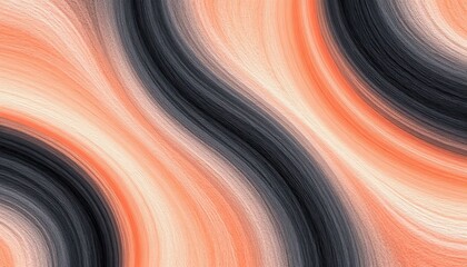 Serene Peach and Charcoal Flow