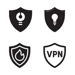 set of shield icons