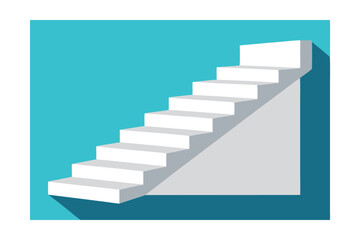 Obraz premium Sleek White Stairs in Luxurious Modern Interior