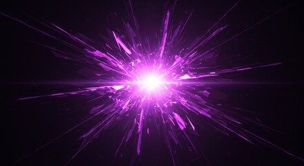 Abstract burst of vibrant purple energy