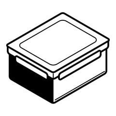 Reusable lunch box icon