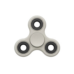 White fidget spinner toy, isolated on transparent background